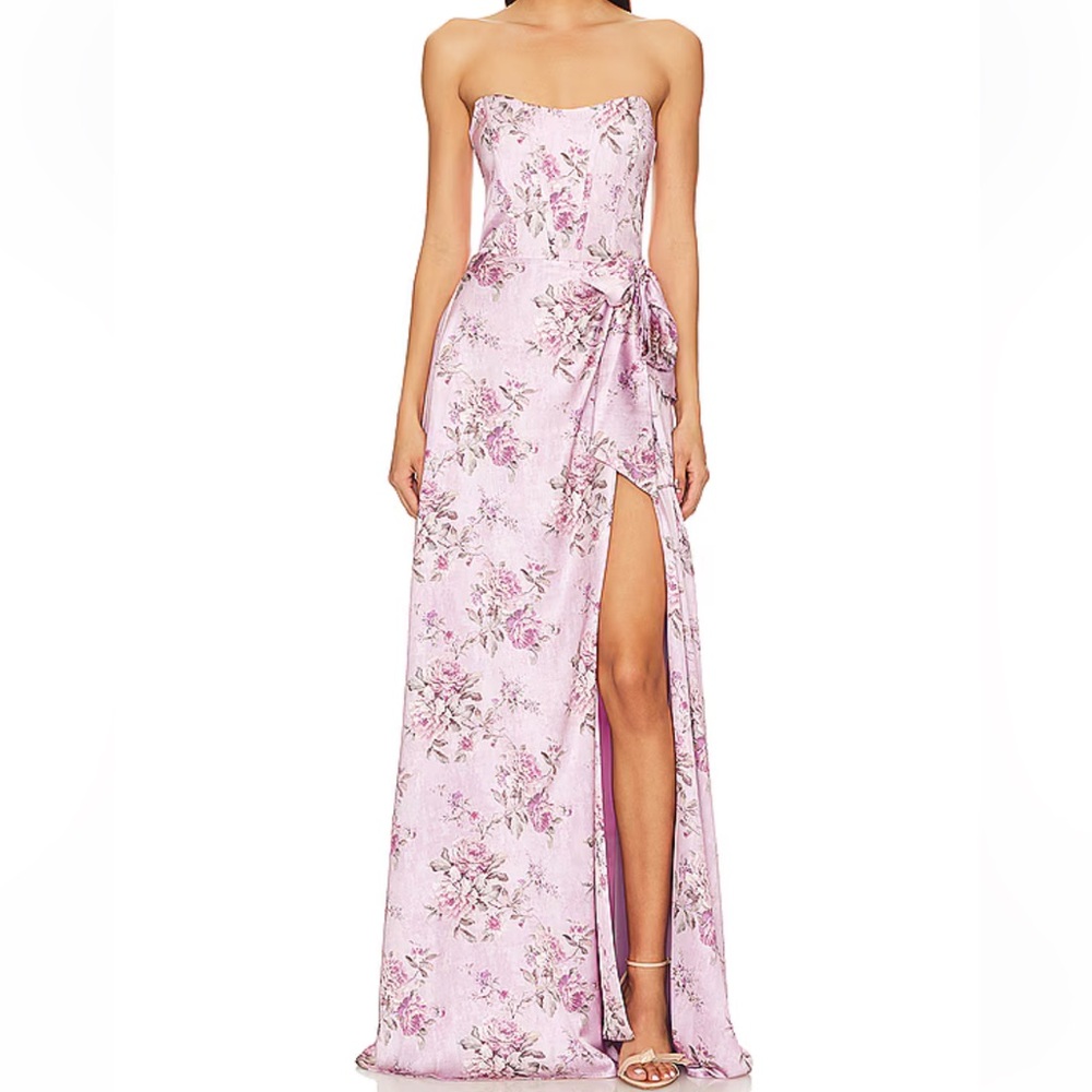 NEW NWT V. Chapman Cecilia Gown in Lilac Tapestry Rose